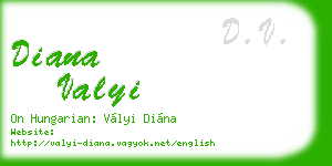 diana valyi business card
